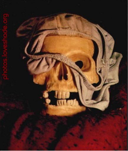 Binky the WonderSkull wearing the Lost Panties of Minnie Rae