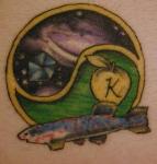 The Sacred Chao, with Killifish, on the Belly of Saint the Mary between Mary's upper and lower naughty bits